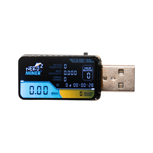 NerdMiner V2 – Micro Bitcoin Solo Miner with 78 KH/s hashrate and 1W power consumption